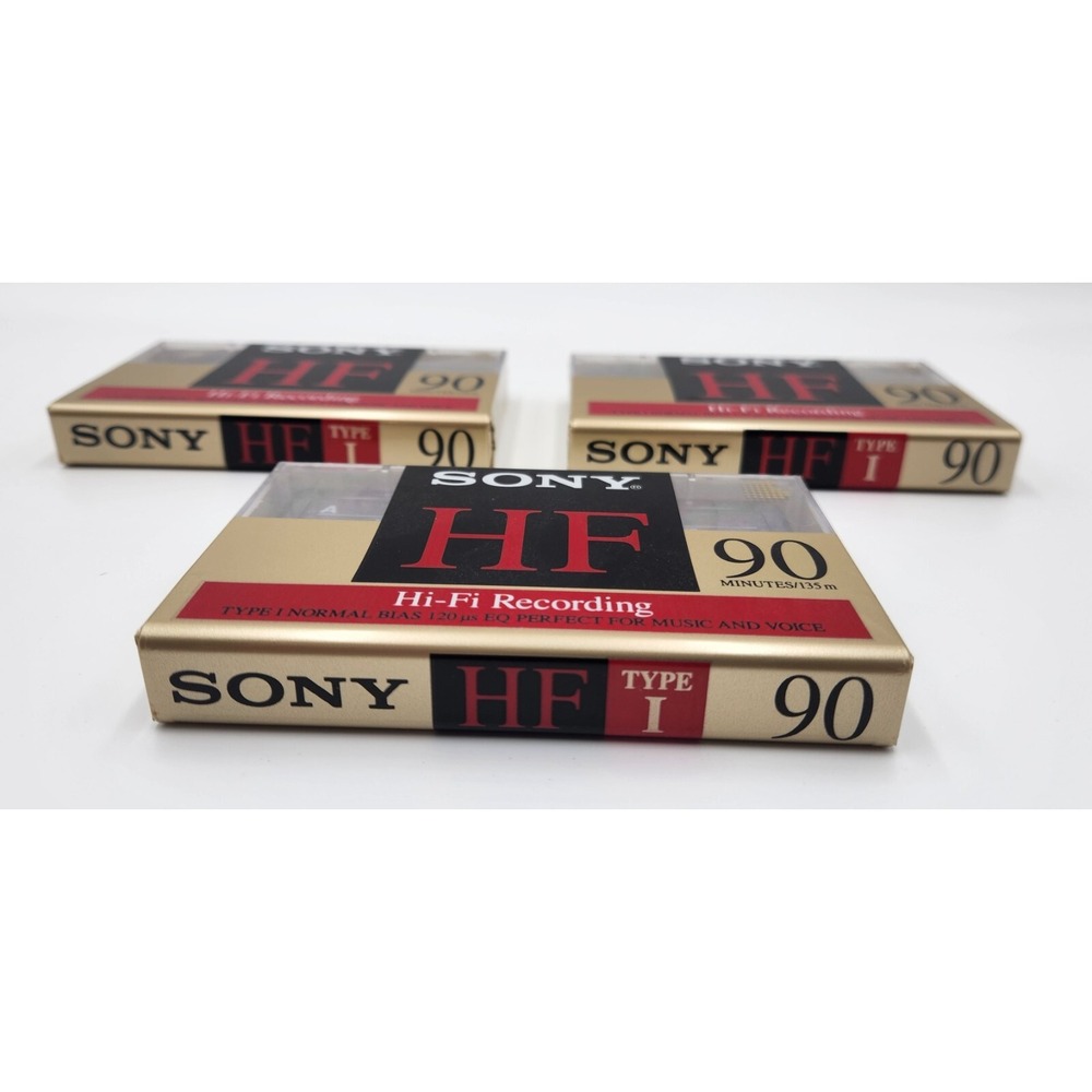 Sony Audio Cassettes 90 min Type 1 HiFi Recording 3 Pack Recording Blank